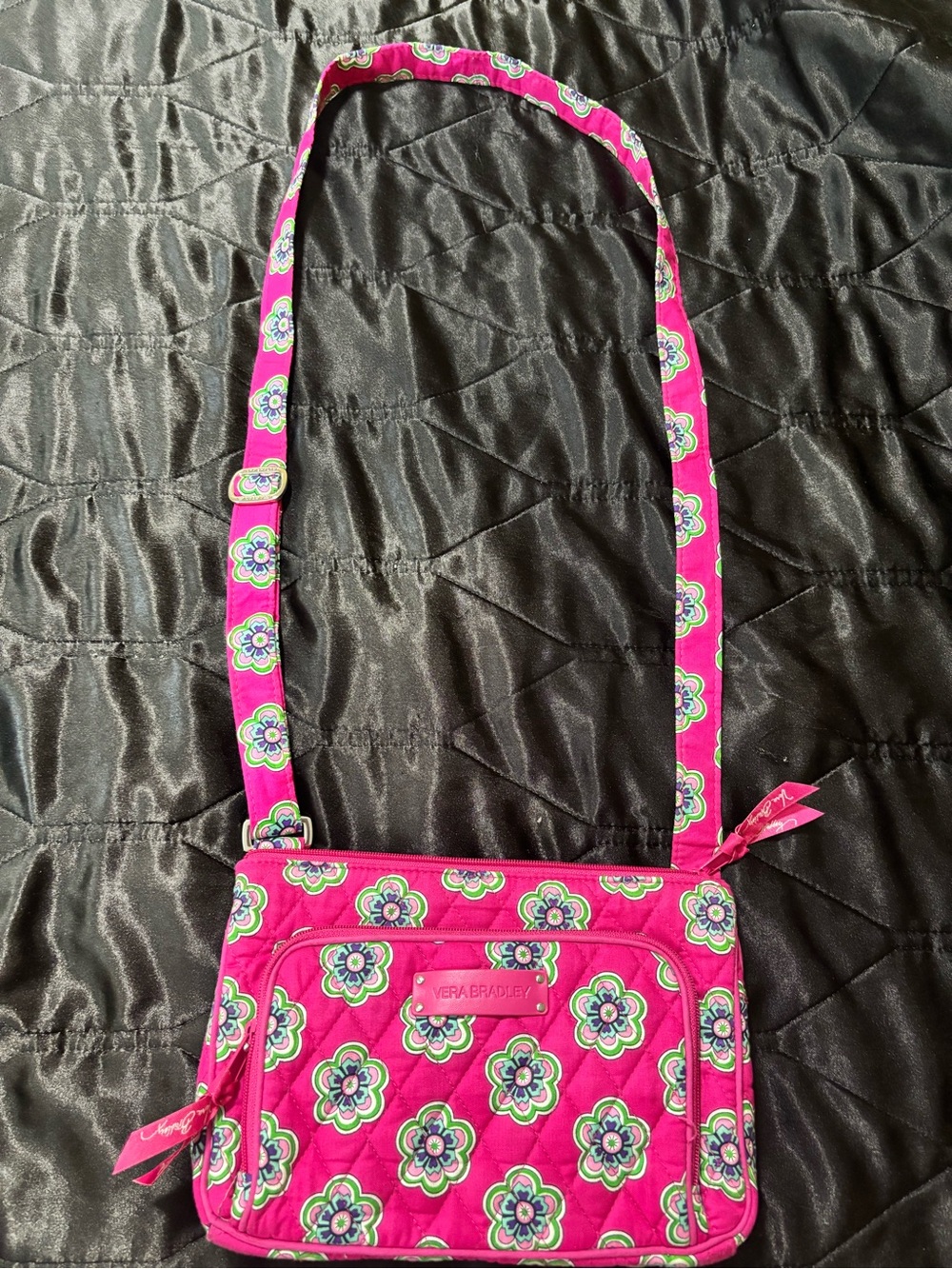 Vera Bradley Hot Pink Floral Crossbody Bag - Picture 2 of 8